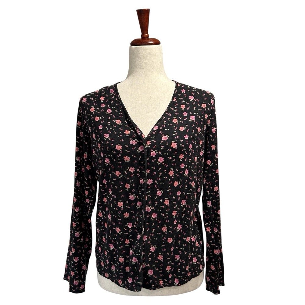 Victoria's Secret‎ Cardigan Medium Vintage VTG 90s Soft Floral Cottagecore (18)